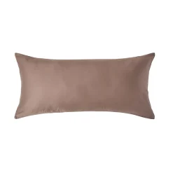 Homescapes Taie d'oreiller marron en coton égyptien bio 400 fils, 40x80 cm - Sale