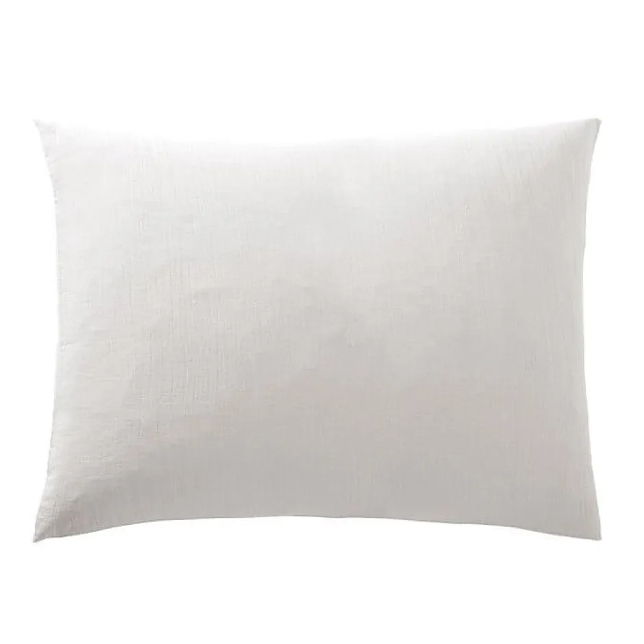 Coton Pur Taie d'oreiller "Noah" 50 x 70 cm "Gaze de Coton" - Noah Neige