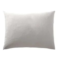 Coton Pur Taie d'oreiller "Noah" 50 x 70 cm "Gaze de Coton" - Noah Perle Discount
