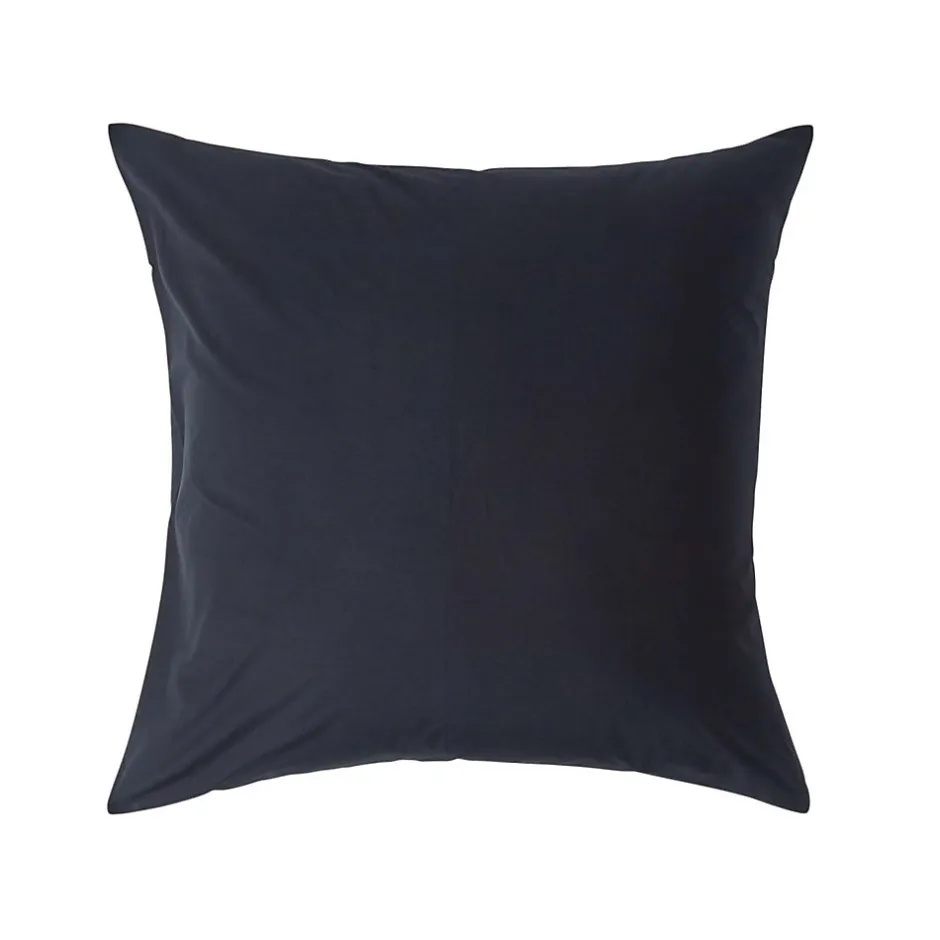 Homescapes Taie d'oreiller noir 100% coton égyptien 200 fils, 80x80 cm -