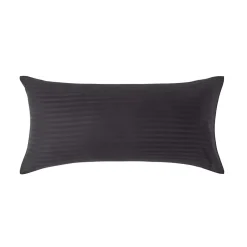 Homescapes Taie d'oreiller noir satin rayé en coton égyptien 330 fils, 40x80 cm - Online