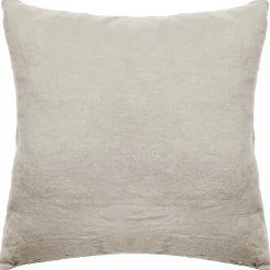Linnea Taie d'oreiller PALACE pur coton lavé 65x65 cm uni beige lin