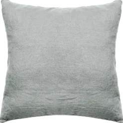 Linnea Taie d'oreiller PALACE pur coton lavé 65x65 cm uni vert lichen Best