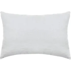 Linnea Taie d'oreiller PALACE pur coton lavé 50x70 cm uni blanc neige New