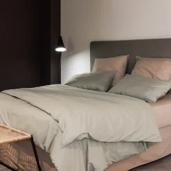 Linnea Taie d'oreiller PALACE pur coton lavé 50x70 cm uni beige lin Hot