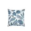 Eden Taie d'39oreiller percale de coton motif feuillage 63x63cm