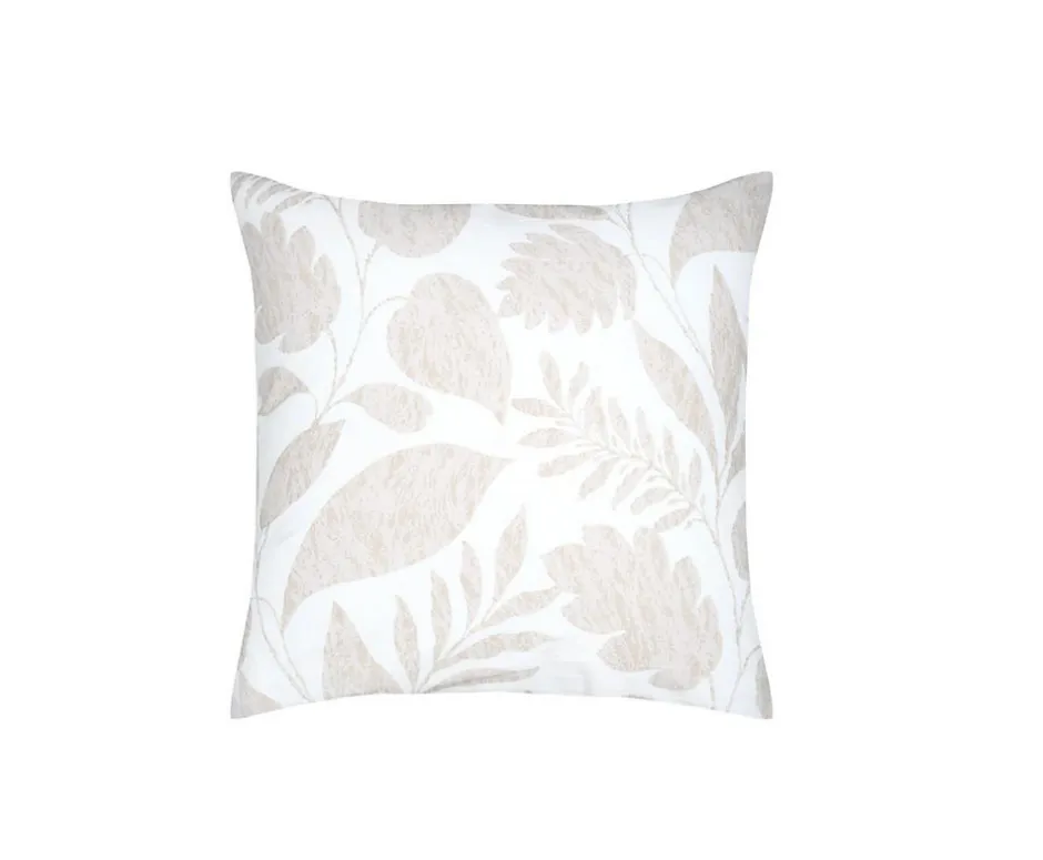 Eden Taie d'39oreiller percale de coton motif feuillage 63x63cm