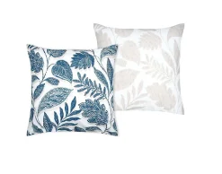 Eden Taie d'39oreiller percale de coton motif feuillage 63x63cm