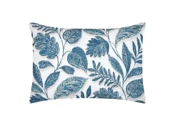 Eden Taie d'39oreiller percale de coton motif feuillage 50x70cm