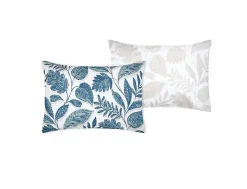 Eden Taie d'39oreiller percale de coton motif feuillage 50x70cm