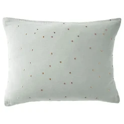 L'Effet Papillon Taie d'oreiller Pois Doré Déco "Gaïa Chic" 60 x 60 cm & 50 x 70 cm "Gaze de Coton" - Gaïa Chic Eucalyptus - 50 x 70 cm New