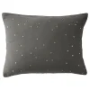 L'Effet Papillon Taie d'oreiller Pois Doré Déco "Gaïa Chic" 60 x 60 cm & 50 x 70 cm "Gaze de Coton" - Gaïa Chic Granit - 50 x 70 cm