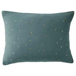 L'Effet Papillon Taie d'oreiller Pois Doré Déco 