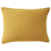 L'Effet Papillon Taie d'oreiller Pois Doré Déco "Gaïa Chic" 60 x 60 cm & 50 x 70 cm "Gaze de Coton" - Gaïa Chic Safran - 50 x 70 cm