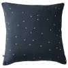 L'Effet Papillon Taie d'oreiller Pois Doré Déco "Gaïa Chic" 60 x 60 cm & 50 x 70 cm "Gaze de Coton" - Gaïa Chic Minuit - 60 x 60 cm
