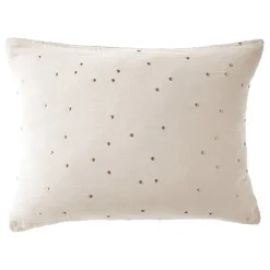 L'Effet Papillon Taie d'oreiller Pois Doré Déco "Gaïa Chic" 60 x 60 cm & 50 x 70 cm "Gaze de Coton" - Gaïa Chic Pampa - 50 x 70 cm