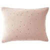 L'Effet Papillon Taie d'oreiller Pois Doré Déco "Gaïa Chic" 60 x 60 cm & 50 x 70 cm "Gaze de Coton" - Gaïa Chic Guimauve - 50 x 70 cm
