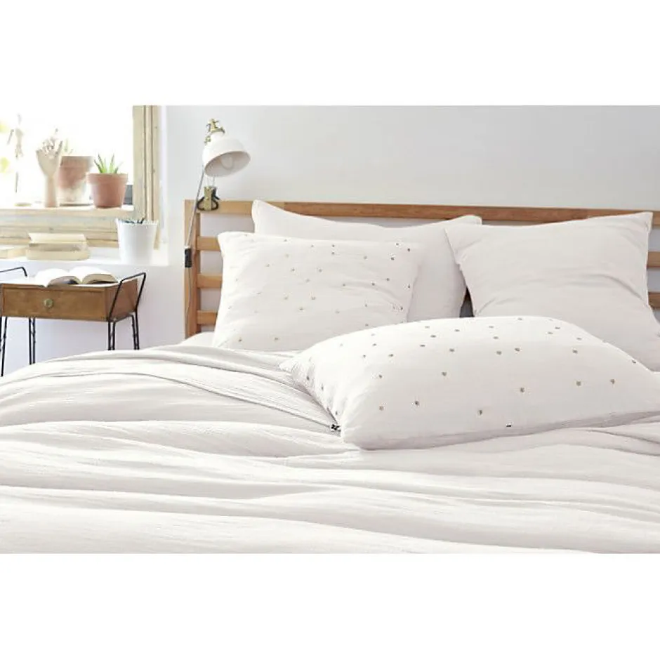L'Effet Papillon Taie d'oreiller Pois Doré Déco "Gaïa Chic" 60 x 60 cm & 50 x 70 cm "Gaze de Coton" - Gaïa Chic Chantilly - 60 x 60 cm Discount
