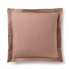Coton Pur Taie d'oreiller "Prémium" toutes dimensions - Prémium Vieux Rose - 63 x 63 cm volant plat piqué