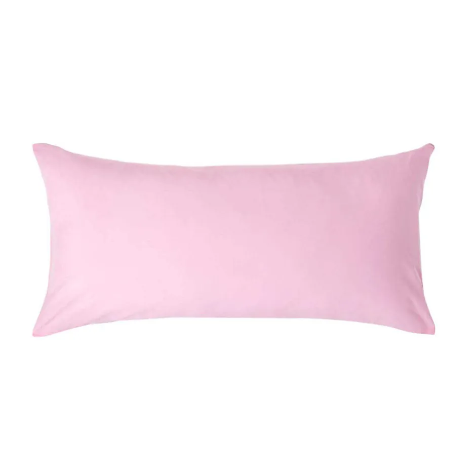 Homescapes Taie d'oreiller rose 100% coton égyptien 200 fils, 40x80 cm -
