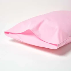 Homescapes Taie d'oreiller rose 100% coton égyptien 200 fils, 50x75 cm - Discount