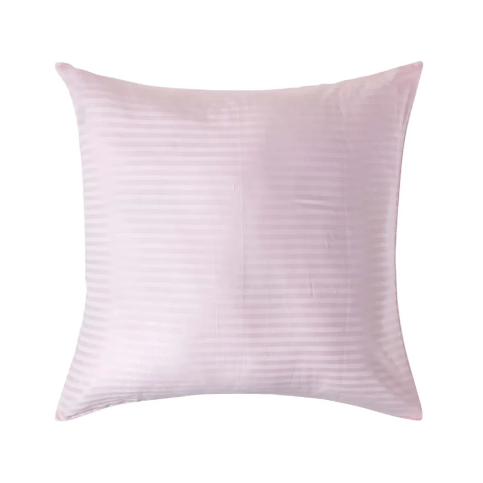 Homescapes Taie d'oreiller rose satin rayé en coton égyptien 330 fils, 80x80 cm - Clearance