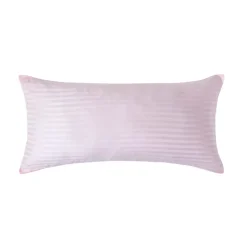 Homescapes Taie d'oreiller rose satin rayé en coton égyptien 330 fils, 40x80 cm -