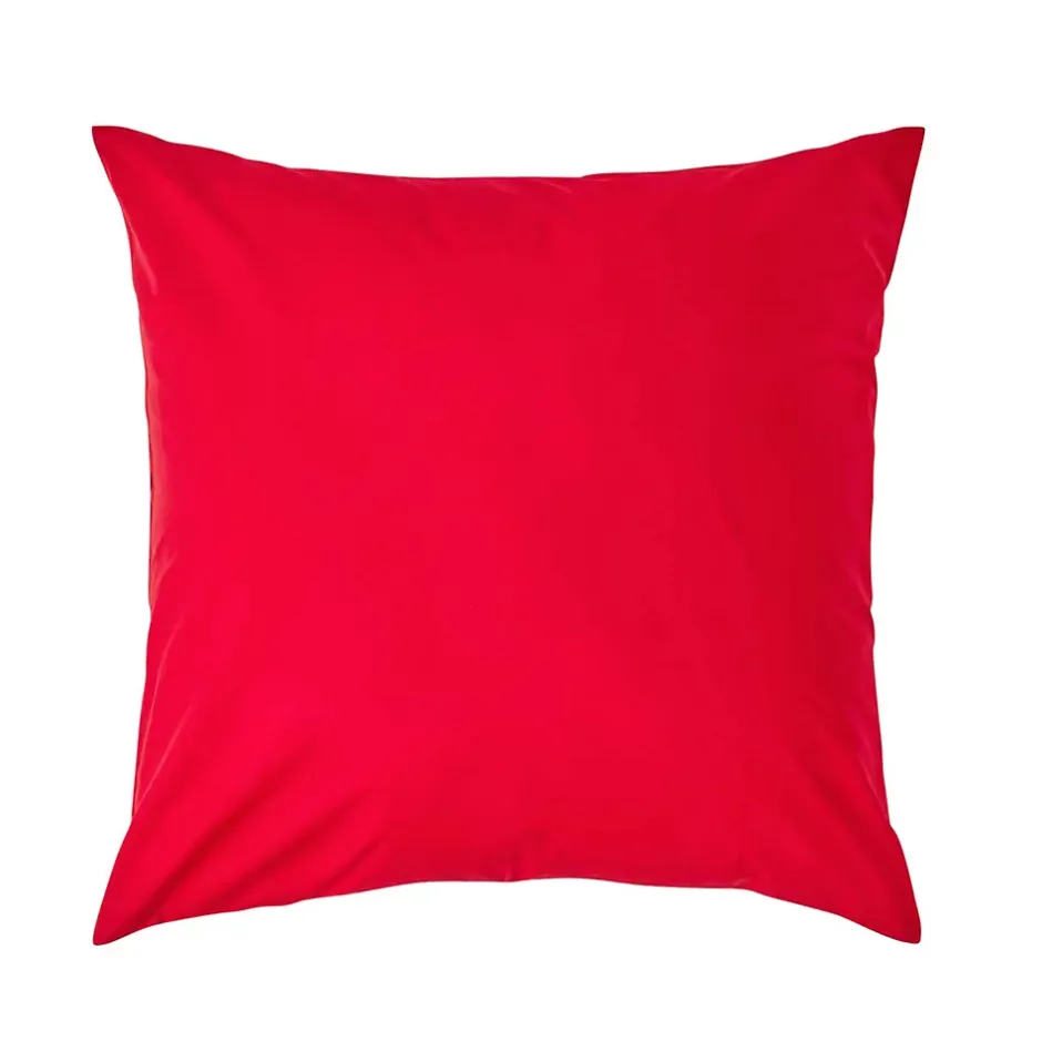 Homescapes Taie d'oreiller rouge 100% coton égyptien 200 fils, 80x80 cm -