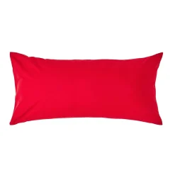 Homescapes Taie d'oreiller rouge 100% coton égyptien 200 fils, 40x80 cm -