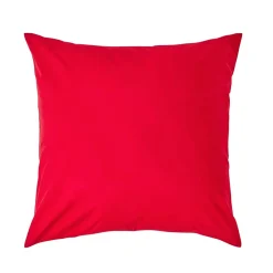 Homescapes Taie d'oreiller rouge 100% coton égyptien 200 fils, 60x60 cm - Hot