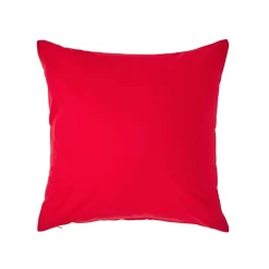 Homescapes Taie d'oreiller rouge 100% coton égyptien 200 fils, 40x40 cm - New