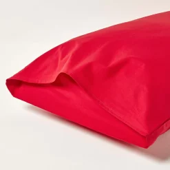 Homescapes Taie d'oreiller rouge 100% coton égyptien 200 fils, 50x75 cm - New