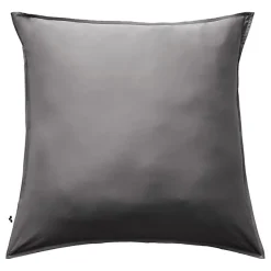 L'Effet Papillon Taie d'oreiller "Salomé" Viscose de bambou 120 fils/cm² - Salomé Granit - 63 x 63 cm volant plat piqué Clearance