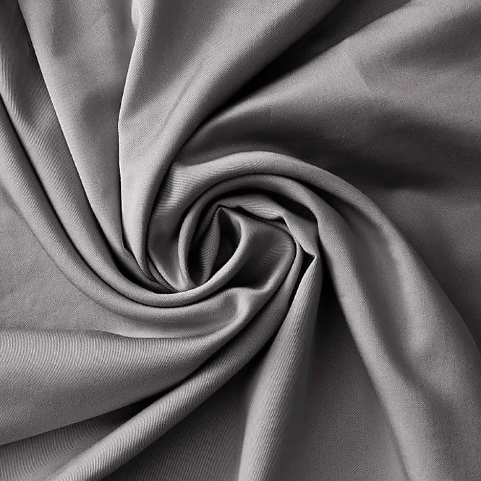 L'Effet Papillon Taie d'oreiller "Salomé" Viscose de bambou 120 fils/cm² - Salomé Granit - 63 x 63 cm volant plat piqué Clearance