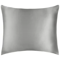 Coton Pur Taie d'oreiller "Silk" Soie de mûrier - Silk Silver - 65 x 65 cm