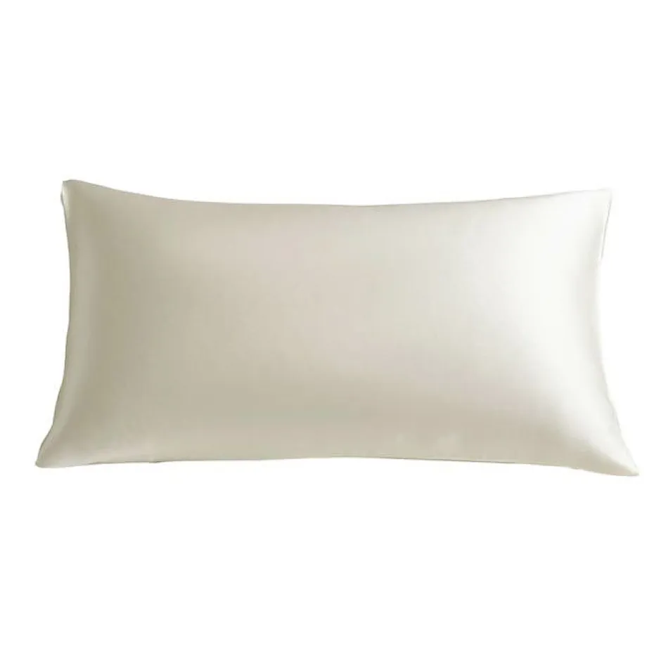Coton Pur Taie d'oreiller "Silk" Soie de mûrier - Silk Ivoire - 50 x 70 cm