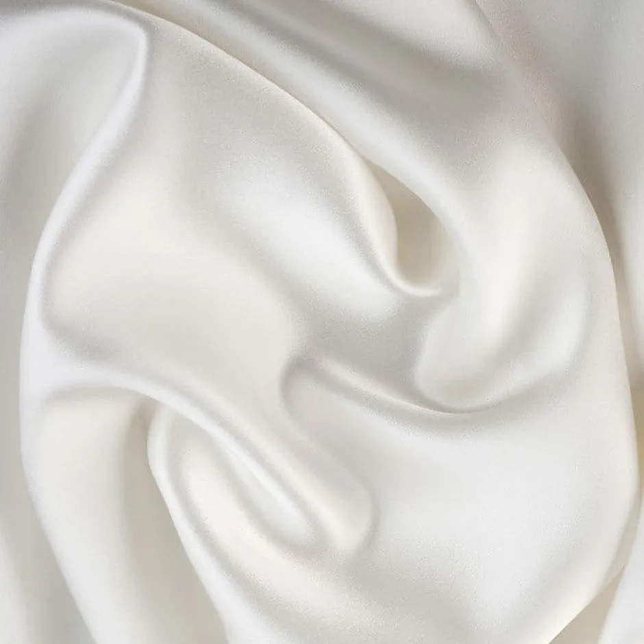 Coton Pur Taie d'oreiller "Silk" Soie de mûrier - Silk Ivoire - 50 x 70 cm