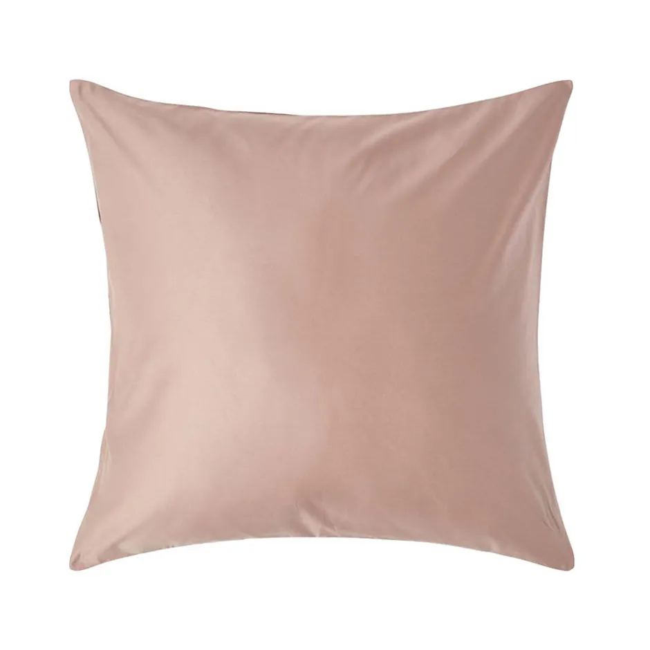 Homescapes Taie d'oreiller taupe en satin de coton égyptien 1000 fils, 60x60 cm -