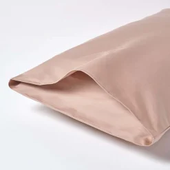 Homescapes Taie d'oreiller taupe en satin de coton égyptien 1000 fils, 50x75 cm - Clearance