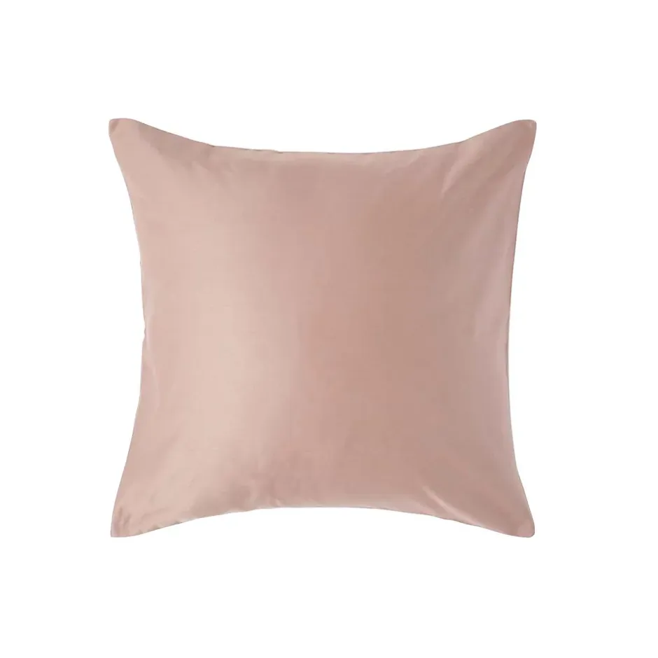 Homescapes Taie d'oreiller taupe en satin de coton égyptien 1000 fils, 40x40 cm -
