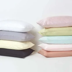 Homescapes Taie d'oreiller taupe satin rayé en coton égyptien 330 fils, 50x75 cm - Hot