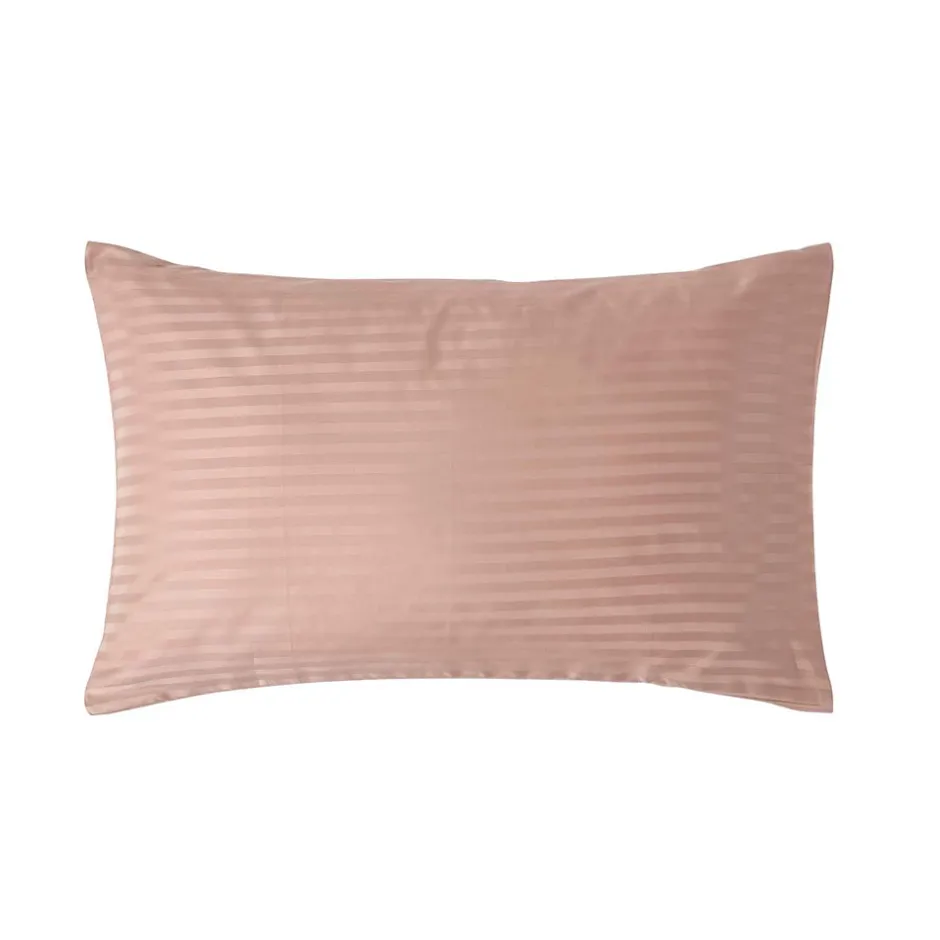 Homescapes Taie d'oreiller taupe satin rayé en coton égyptien 330 fils, 50x75 cm - Hot