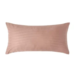 Homescapes Taie d'oreiller taupe satin rayé en coton égyptien 330 fils, 40x80 cm - Discount