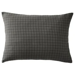 L'Effet Papillon Taie d'oreiller Tissé-teint petits carreaux Déco