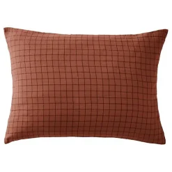 L'Effet Papillon Taie d'oreiller Tissé-teint petits carreaux Déco