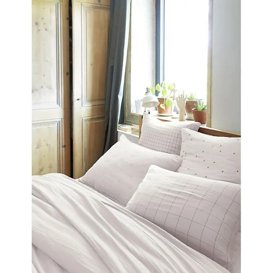L'Effet Papillon Taie d'oreiller Tissé-teint petits carreaux Déco "Gaïa Mix" 60 x 60 cm & 50 x 70 cm "Gaze de Coton" - Gaïa Mix Chantilly - 50 x 70 Discount