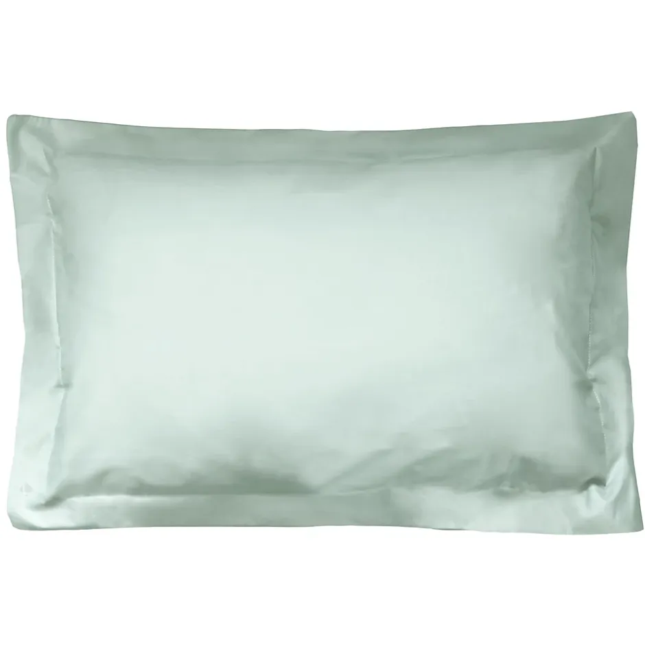 Linnea Taie d'oreiller uni 80x50 cm coton ALTO vert fleur d'amandier Discount
