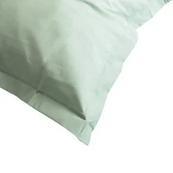 Linnea Taie d'oreiller uni 65x65 cm coton ALTO vert fleur d'amandier