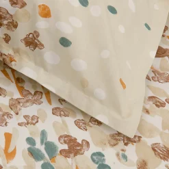 Linnea Taie d'oreiller uni 65x65 cm en coton ÉVASION pêche écru