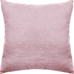 Linnea Taie d'oreiller uni 65X65 cm lin lavé froissé SONATE rose Rose
